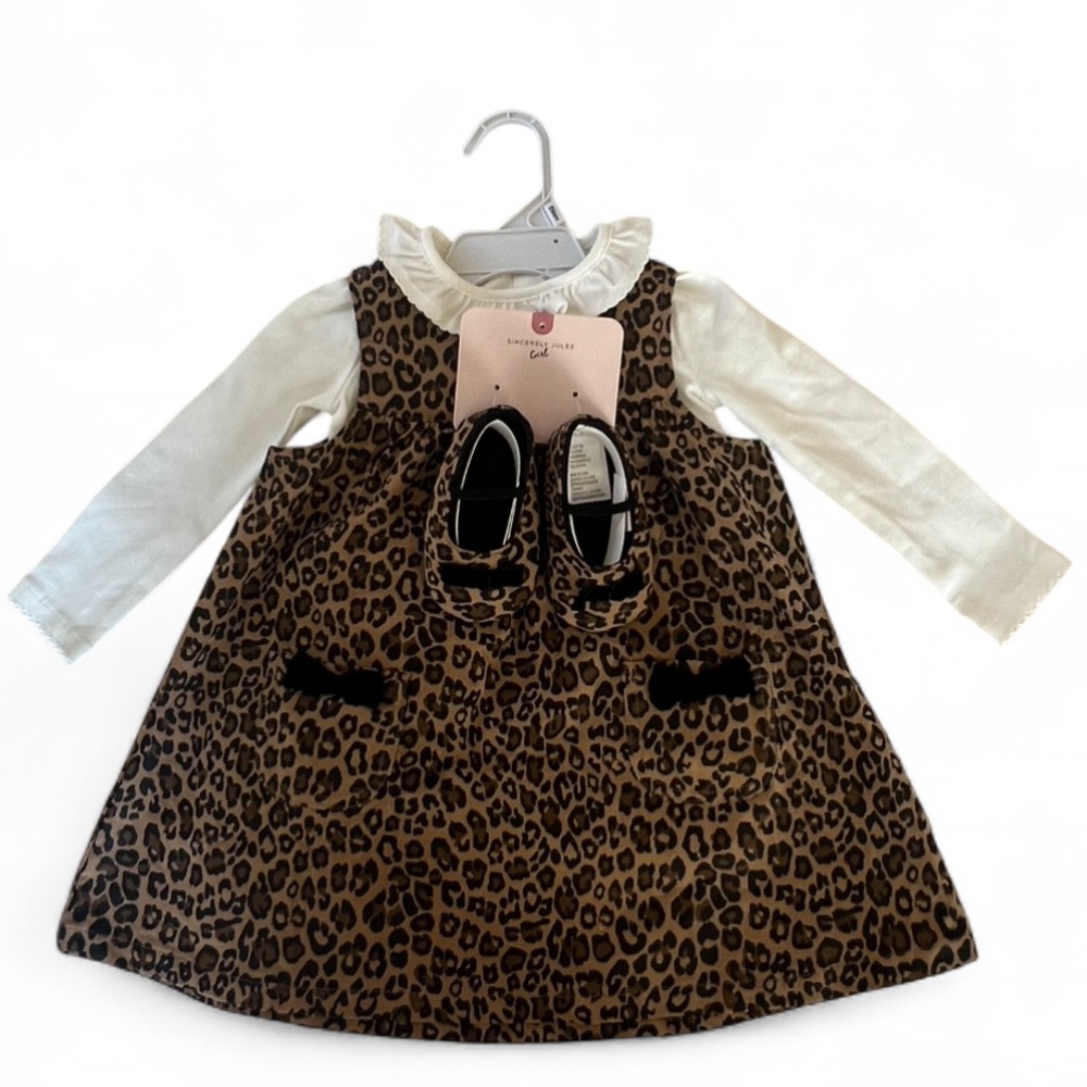 Sincerely Jules Leopard Print Dress with White Top